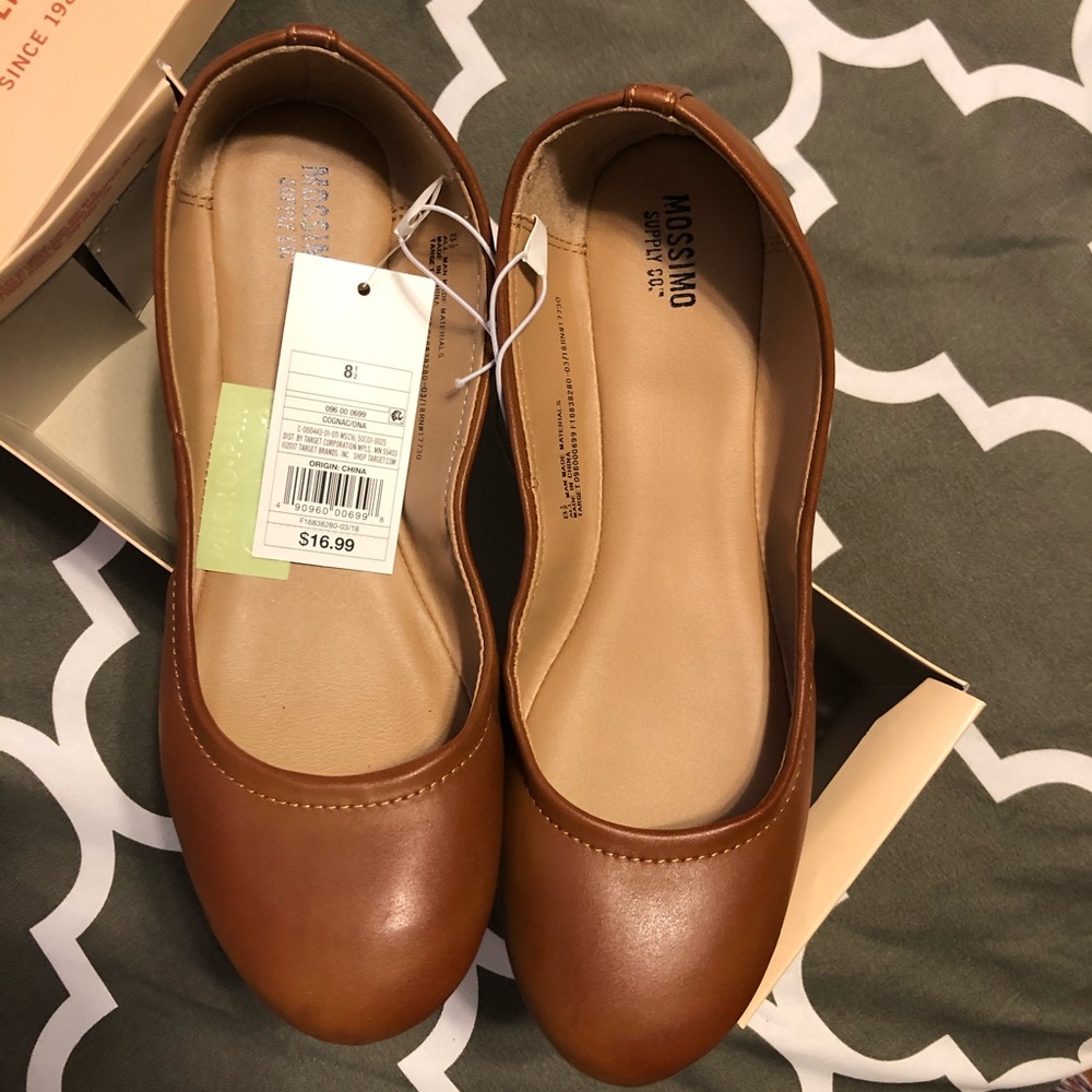 Mossimo brown ballet flats 8 1/2